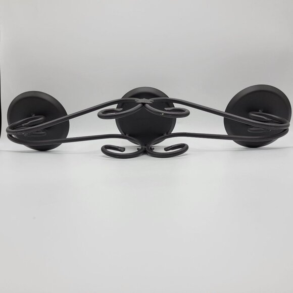 Longaberger Wrought Iron 3 Tier Pillar Candle Holder Maple Leaf Stand - Picture 7 of 10